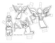 Cut-out Nativity angels