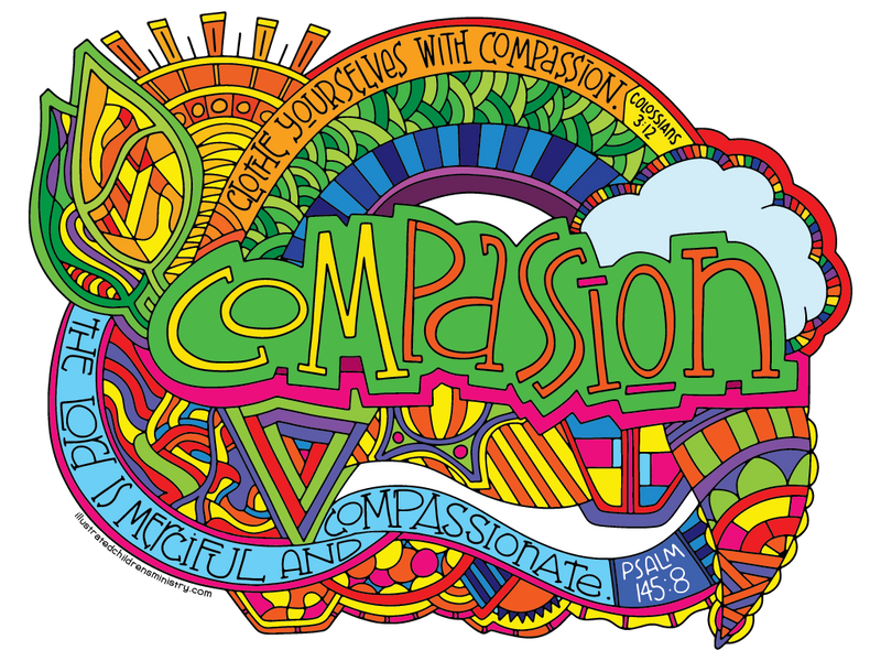 Illustrated Compassion Coloring Posters
