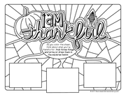 I am Thankful Coloring Page