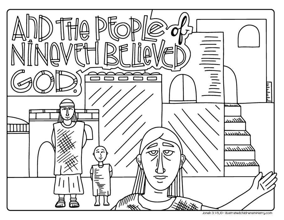 jonah bible coloring pages