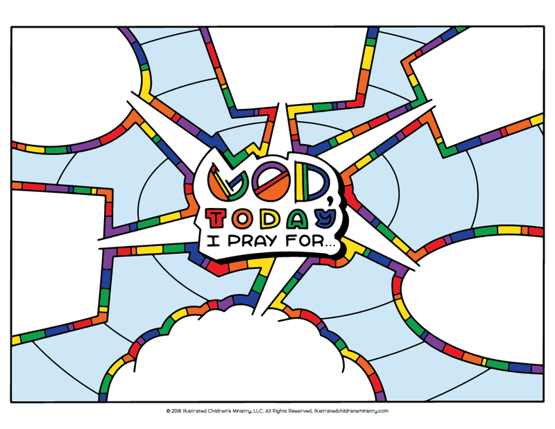 Today I Pray Coloring Page and Poster