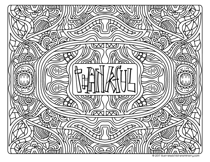 I am Thankful Coloring Page