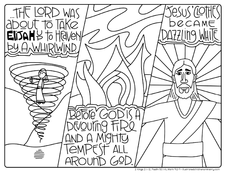 Bible story coloring page