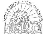 Alleluia Easter Lily Coloring Page & Poster B&W