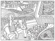 Mary anf Joseph coloring poster