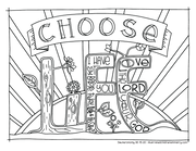 "Choose life" coloring page