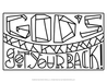 God's Got Your Back Coloring Page B&W
