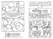 All Saints' Day Children's Worship Bulletin