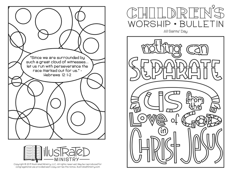 All Saints' Day Children's Worship Bulletin