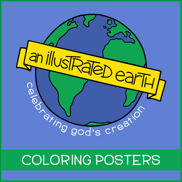 Illustrated Earth Coloring Posters
