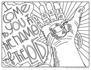 "Name of the Lord" coloring page