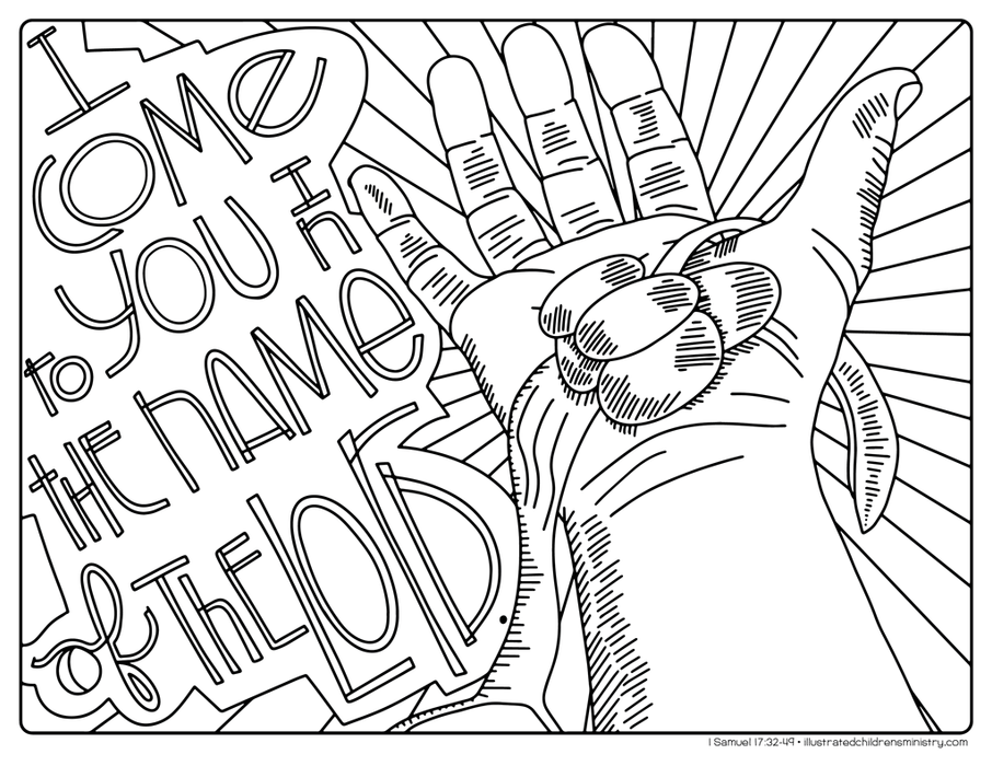 "Name of the Lord" coloring page