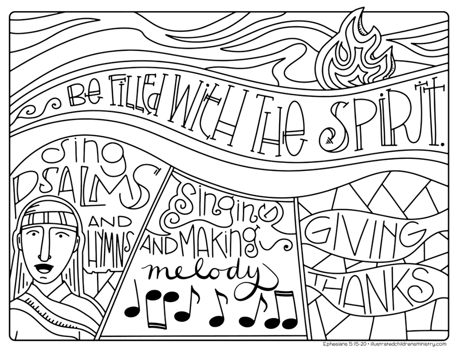 "Be filled with the Spirit" coloring page