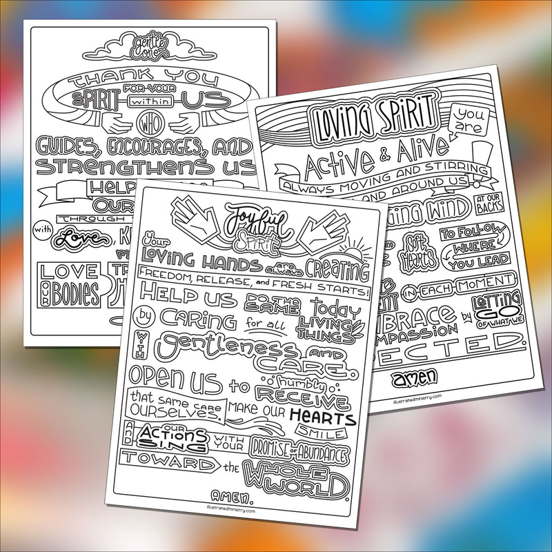 Prayers for Compassion Coloring Pages: Volume 1