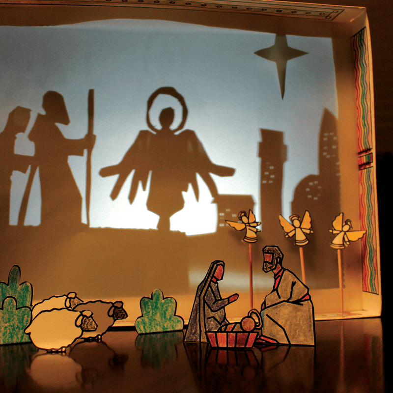 An Illustrated Christmas Shadow Box Theater