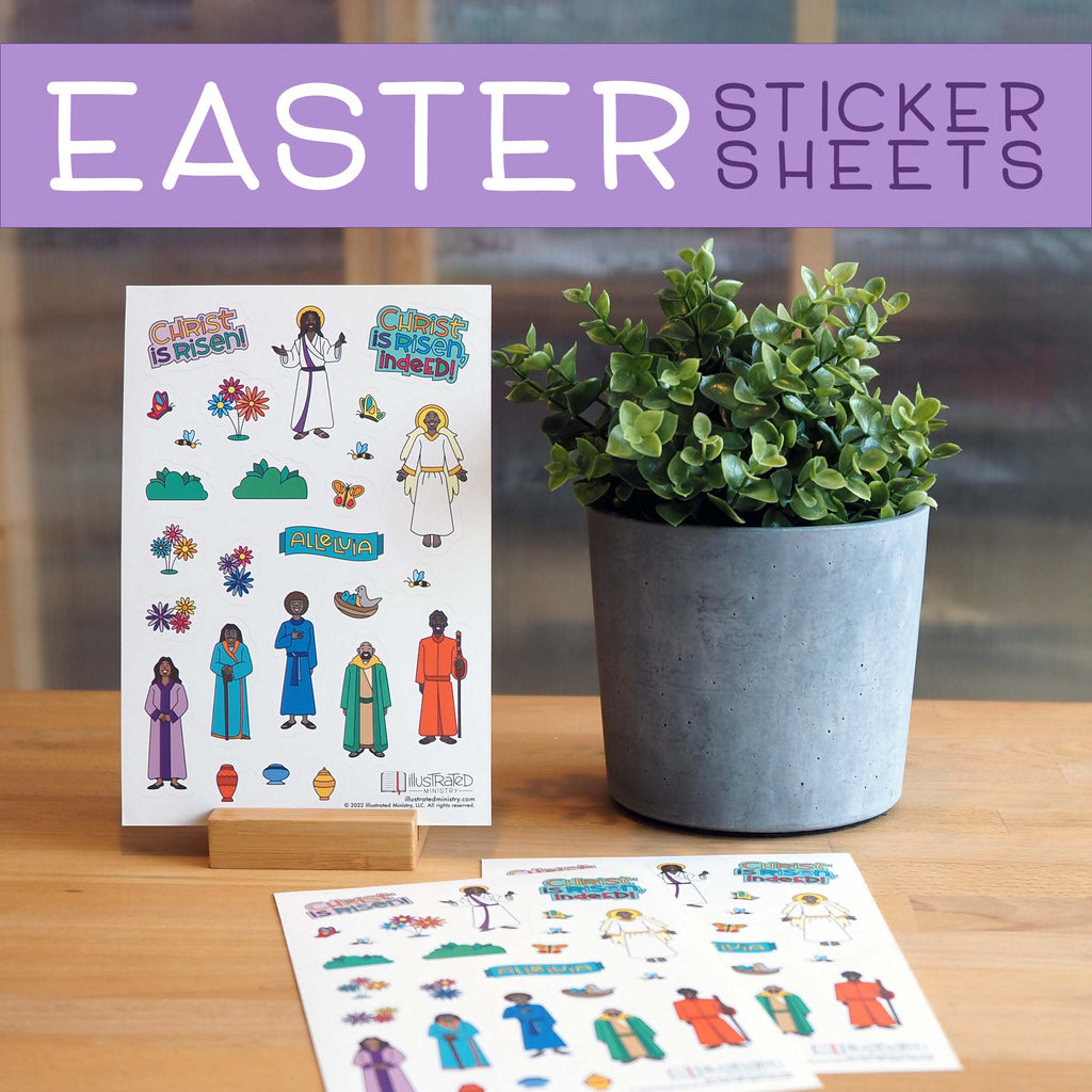 Happy Easter Religious Stickers 6 Sheets Set – Heavenly Fabric Shop
