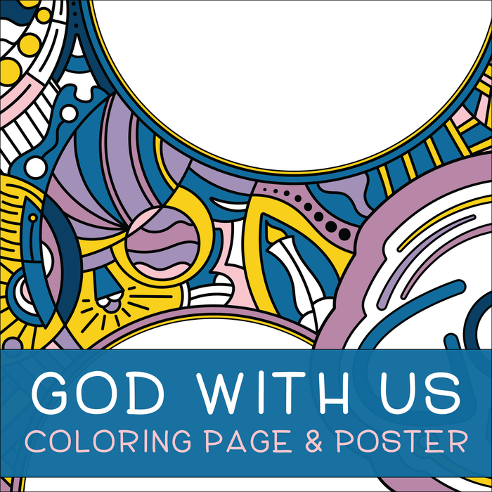 God With Us Coloring Page & Poster