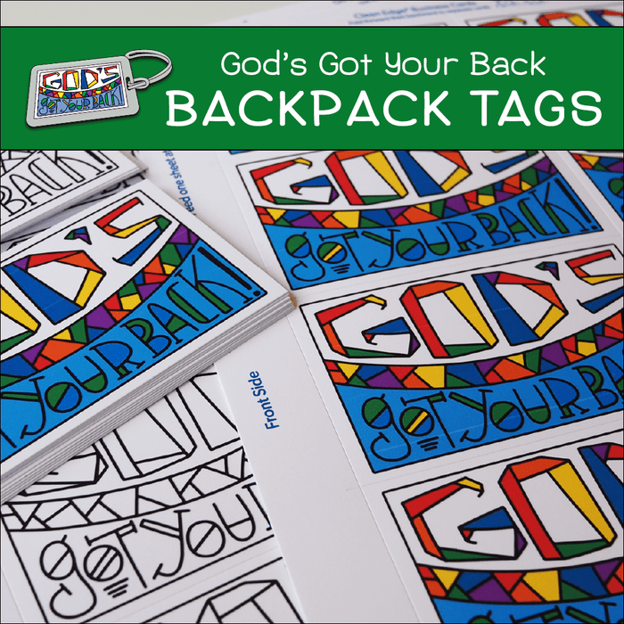 God's Got Your Back Backpack Tags