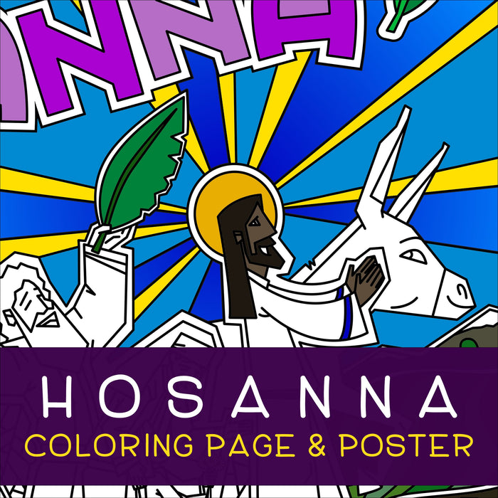 Hosanna Coloring Page & Poster