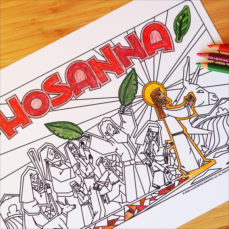 Hosanna Coloring Page & Poster