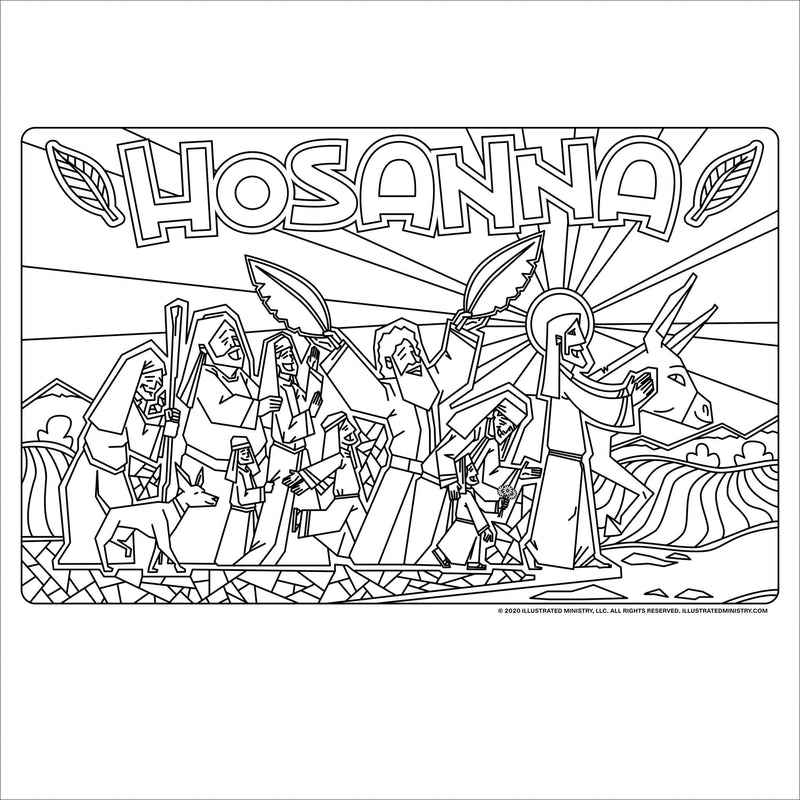 Hosanna Coloring Page & Poster