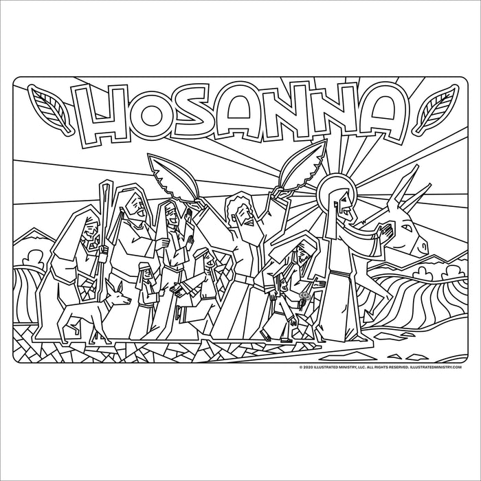 Hosanna Coloring Page & Poster