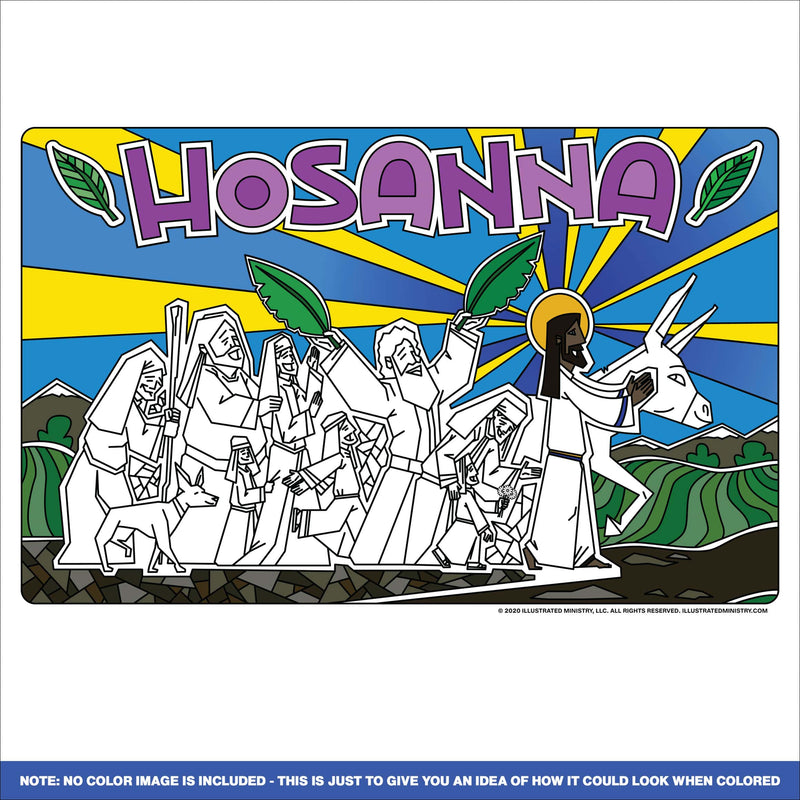 Hosanna Coloring Page & Poster