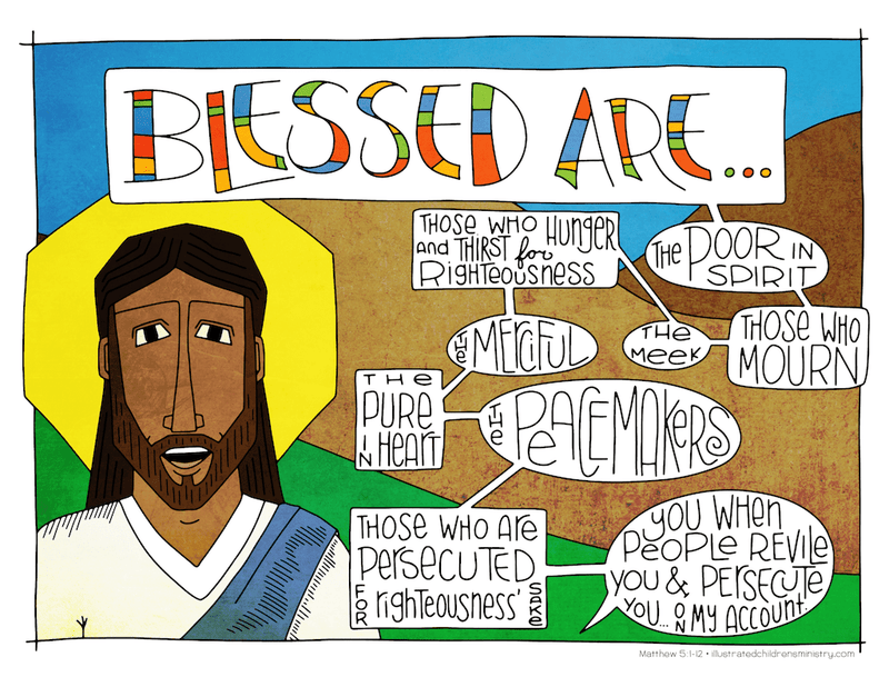Illustration to accompany children's moment - Blessed are those...