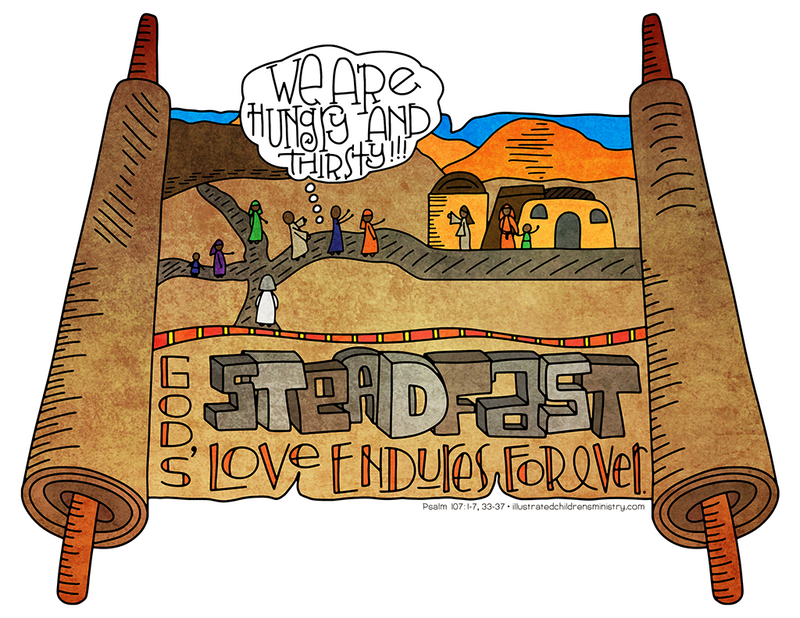 Illustration to accompany children's moment - God's steadfast love