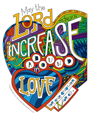 Illustration to accompany children's moment - Abound in love