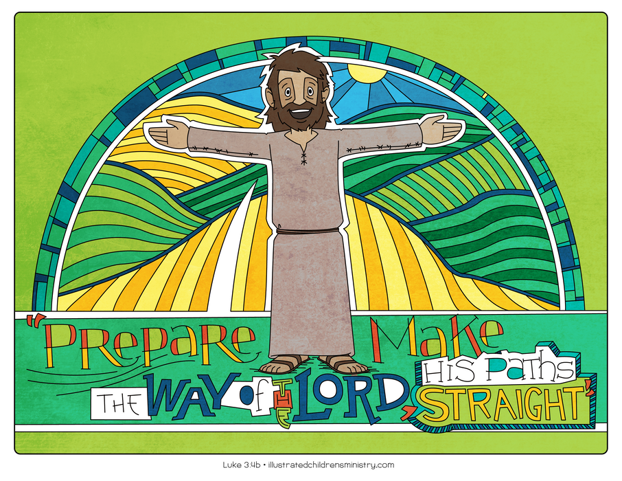 Illustration to accompany Advent children's moment - John the Baptist