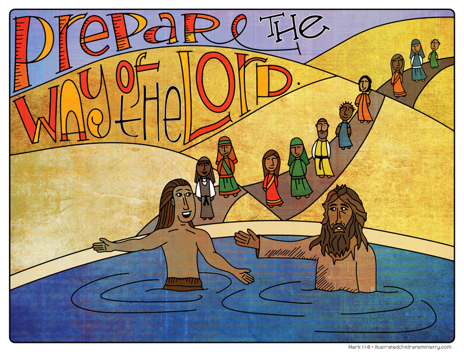 Illustration to accompany Advent children's moment - John the Baptist
