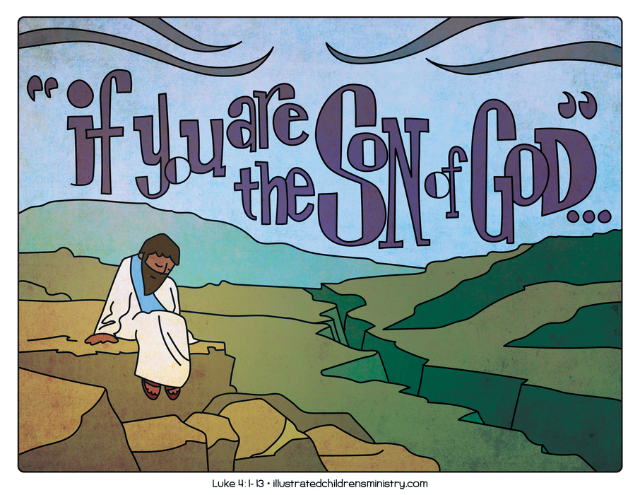 Illustration to accompany children's moment - Jesus in the desert