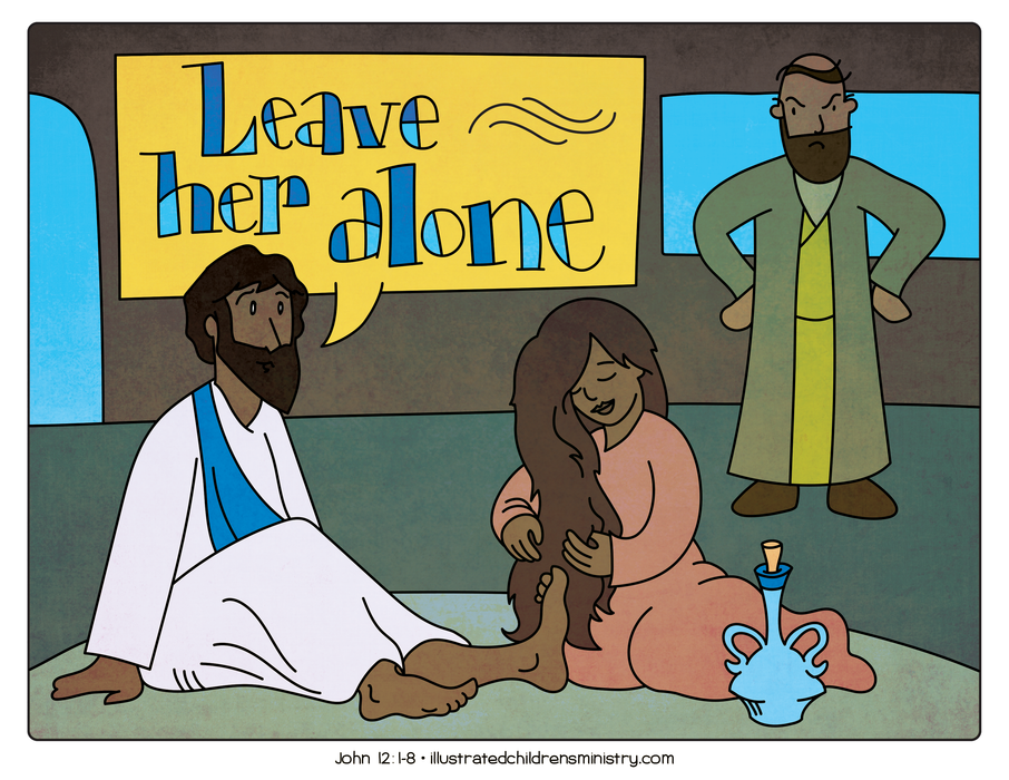 Illustration to accompany children's moment - Jesus and Mary Magdalene