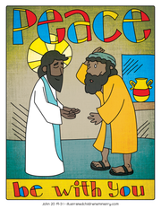 Illustration to accompany children's moment - peace be with you