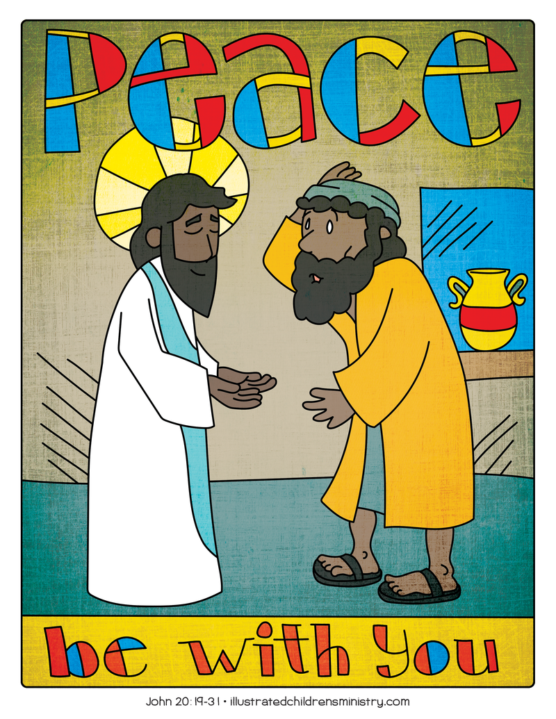 Illustration to accompany children's moment - peace be with you