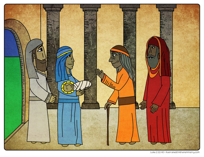 Illustration to accompany children's moment - Mary and Joseph