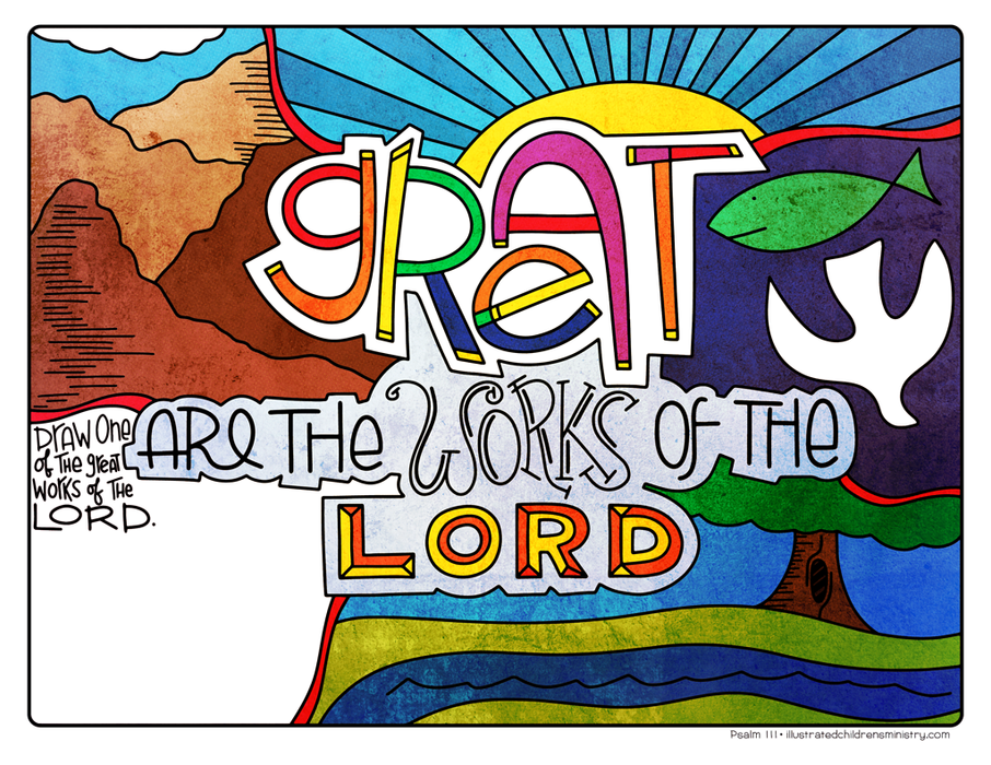 Illustration to accompany children's moment - Great are the ways of the Lord