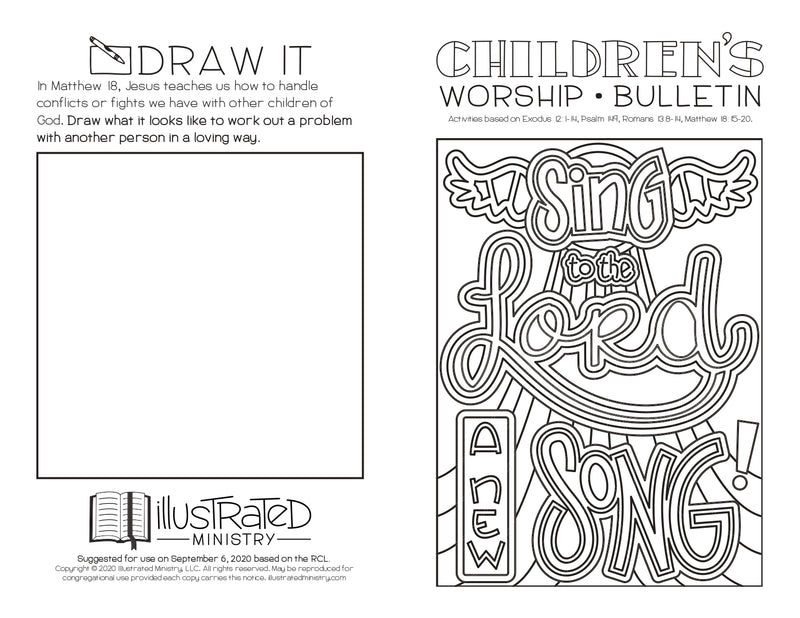 Illustrated Worship Children's Bulletins: Fall 2020