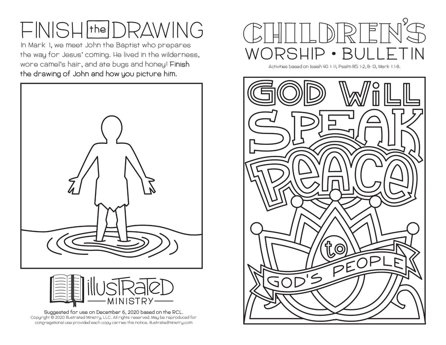 Illustrated Worship Children's Bulletins: Winter 2020-2021