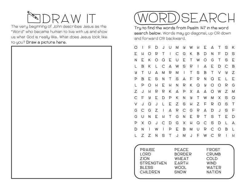 Illustrated Worship Children's Bulletins: Winter 2020-2021