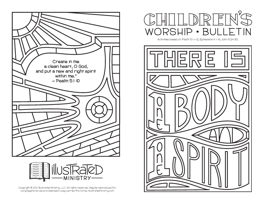 Illustrated Worship Children's Bulletins: Summer 2021