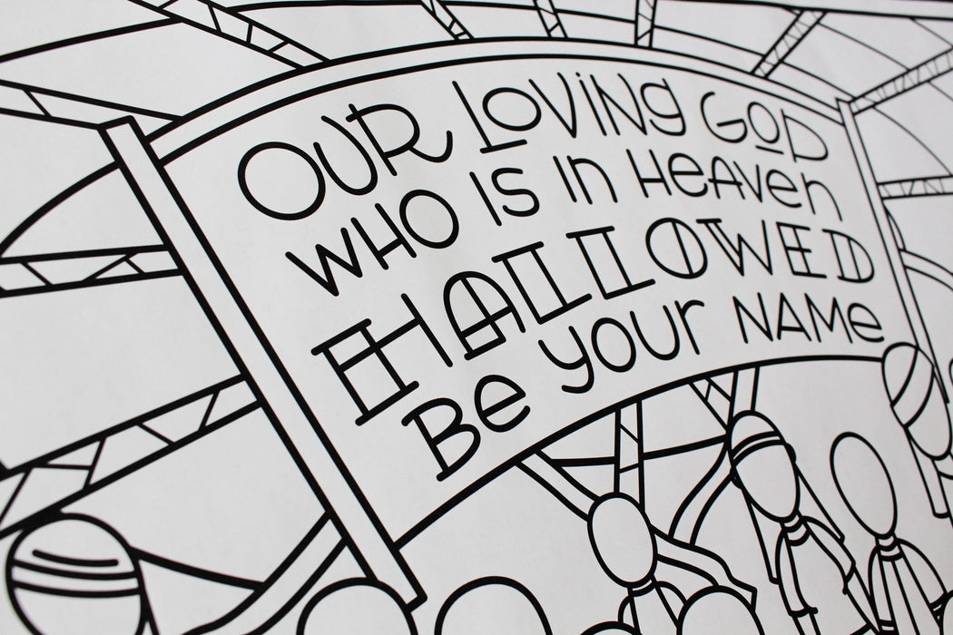 "Our Loving God who is in Heaven" from coloring poster