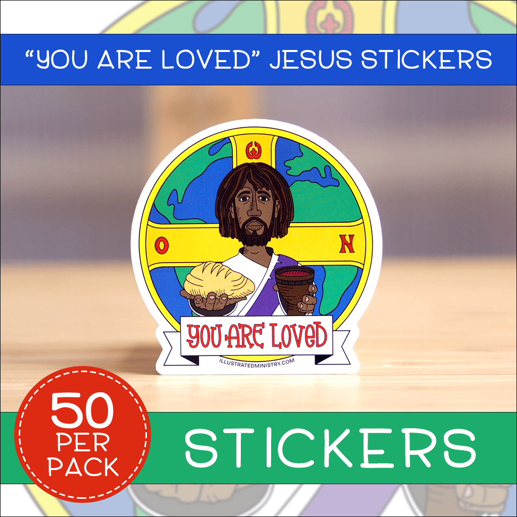 You Are Loved Jesus Stickers