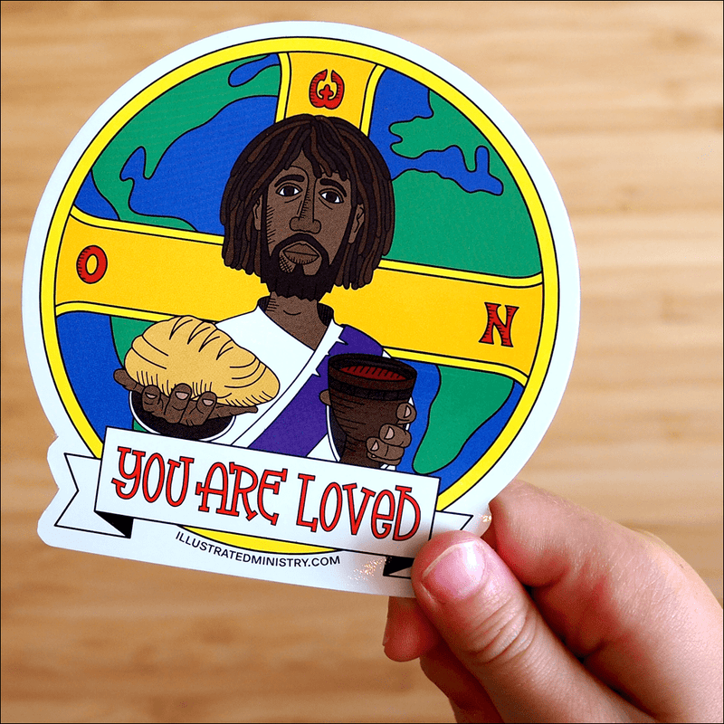 High quality vinyl Jesus Sticker