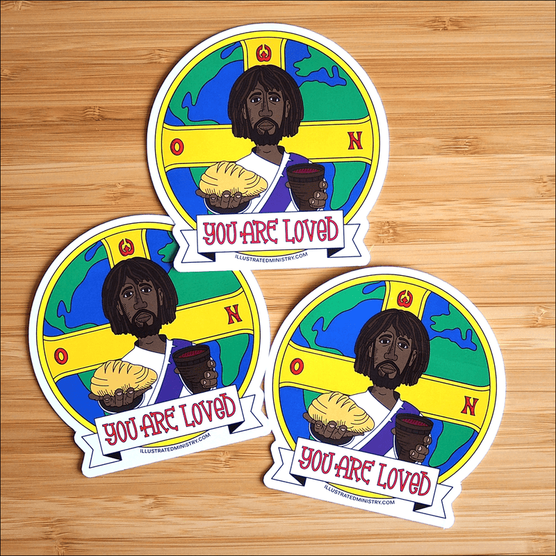 "You are Loved" Jesus Stickers