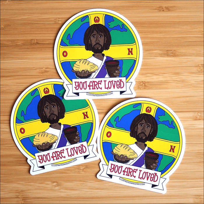 You Are Loved Jesus Stickers — Illustrated Ministry