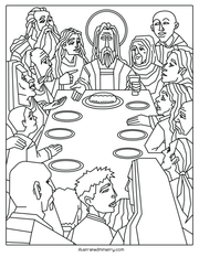 Last Supper Coloring Page