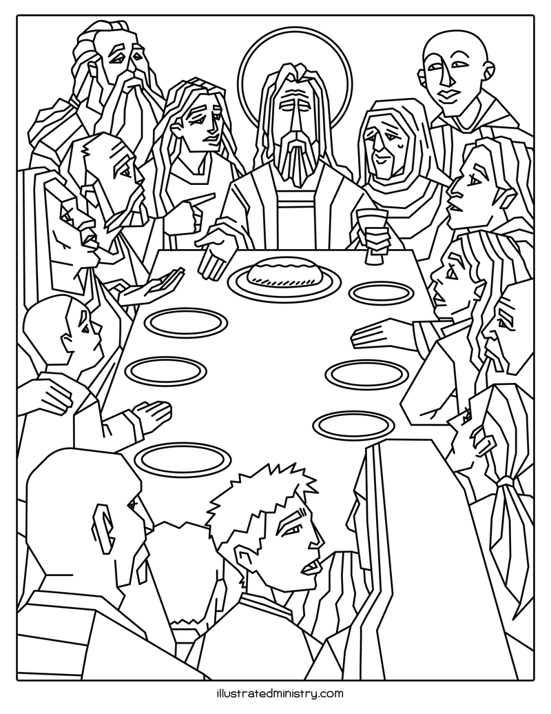 Last Supper Coloring Page
