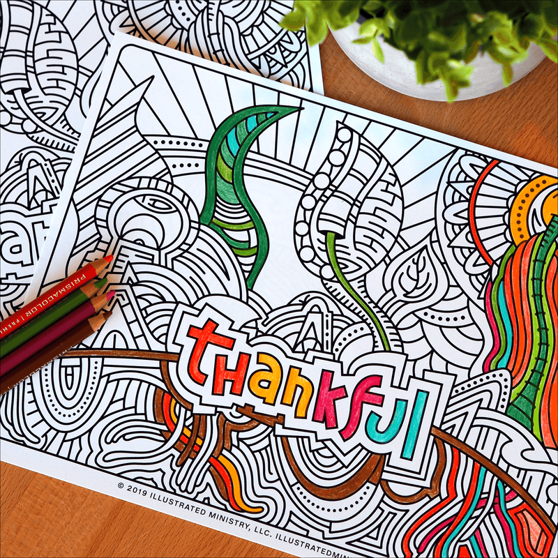 Thankful Heart Coloring Pages